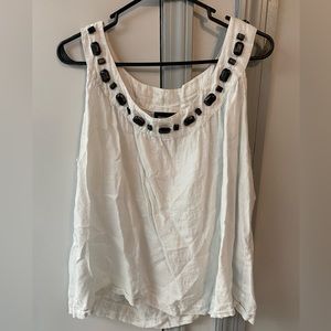 Avenue white tank with beads - 22/24